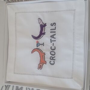 August Morgan Croc Tails Linen Napkins
